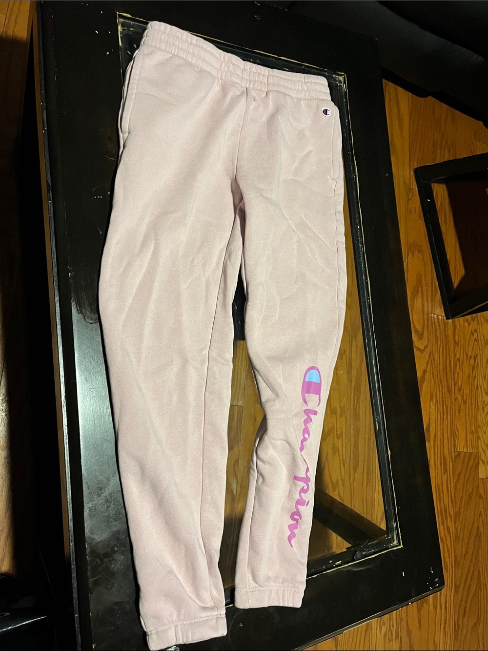 Champion Kids Light Pink Script Logo Joggers